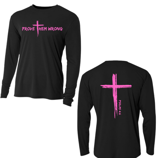 Black Long Sleeve Tee with Cross Back