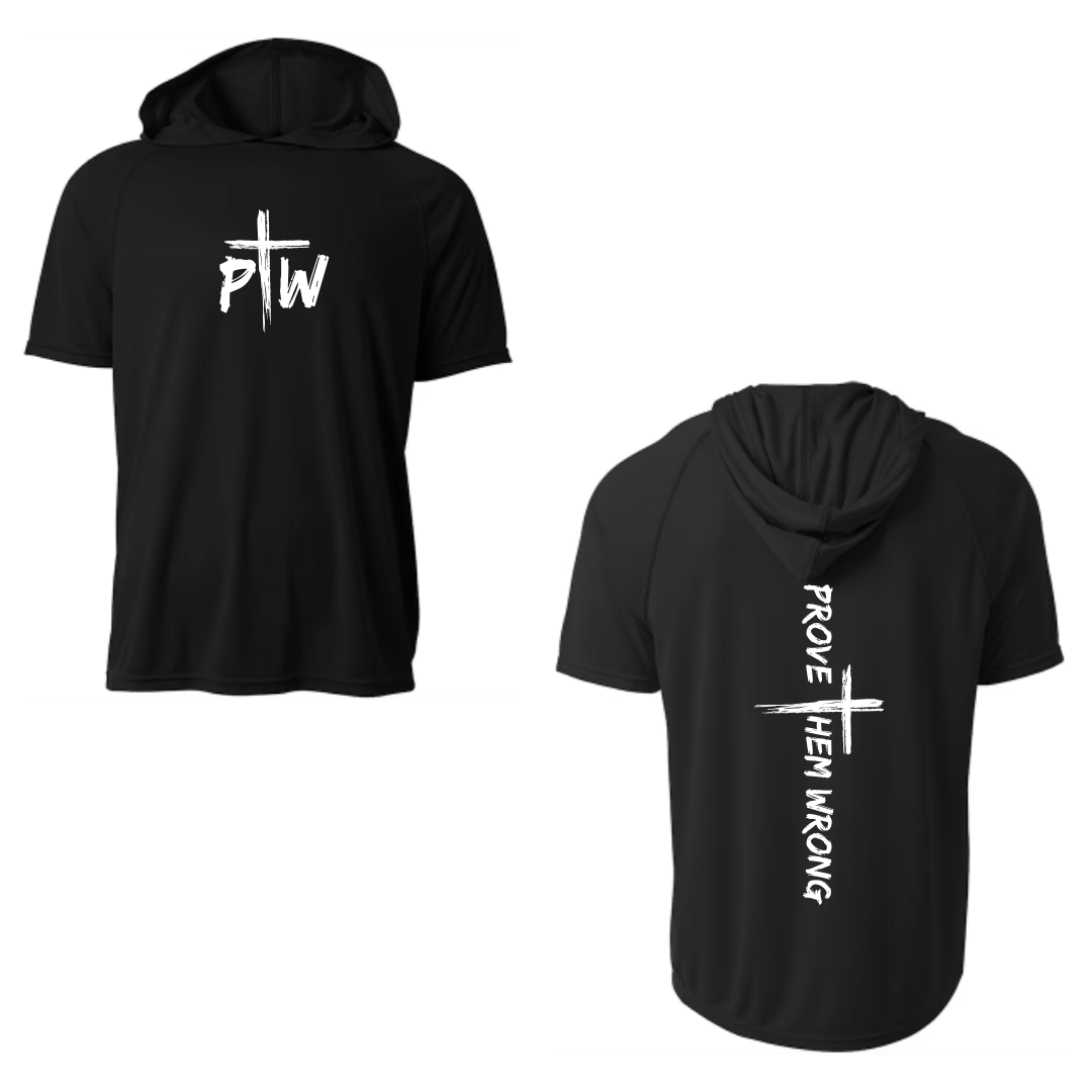 Prove Them Wrong Spine Black Short Sleeve Hoodie