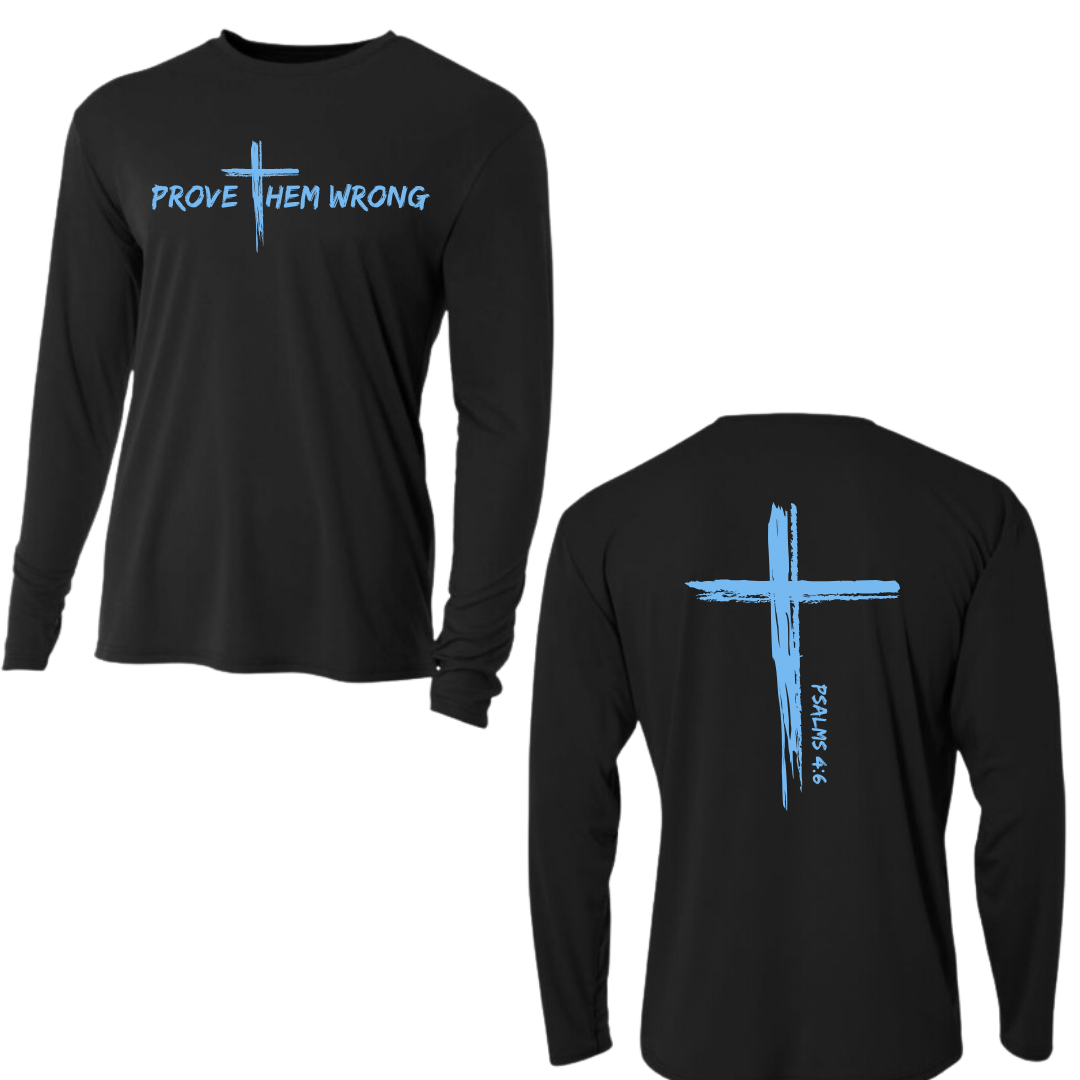 Black Long Sleeve Tee with Cross Back