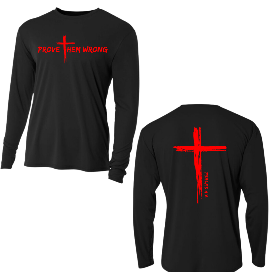 Black Long Sleeve Tee with Cross Back