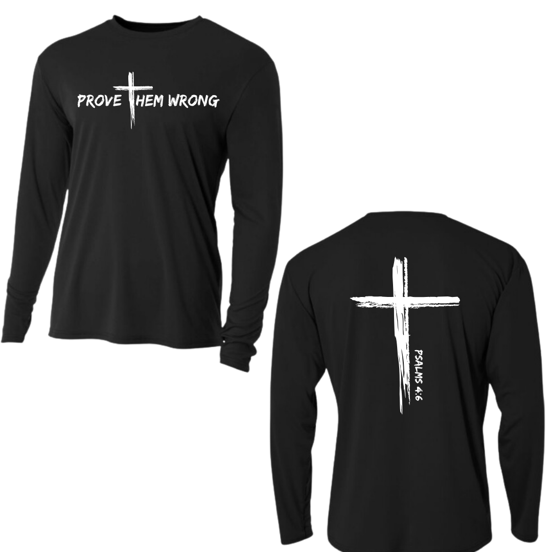 Black Long Sleeve Tee with Cross Back