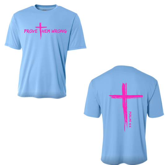 Cross Back Powder Blue Tee