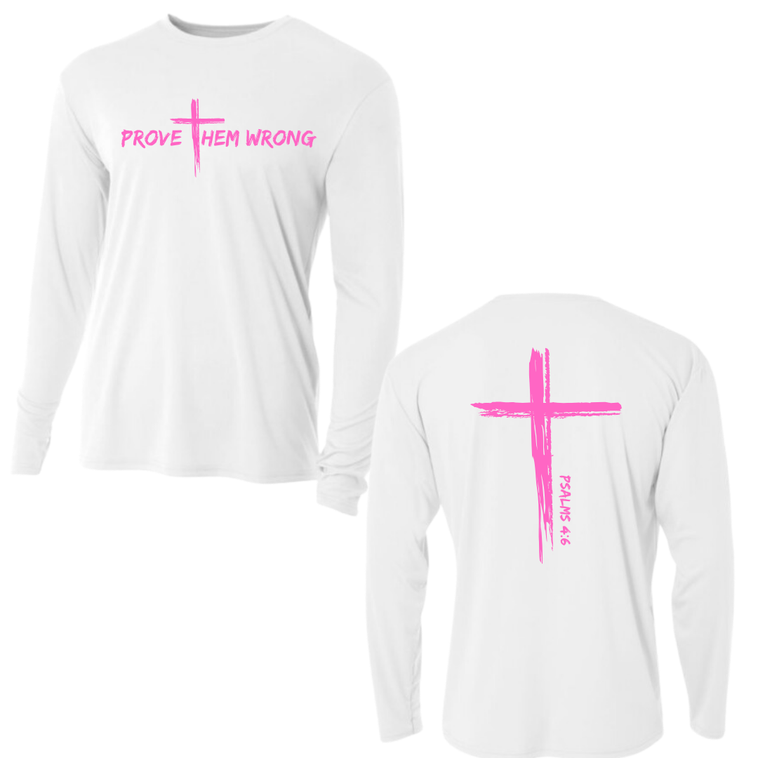 White Long Sleeve Tee with Cross Back