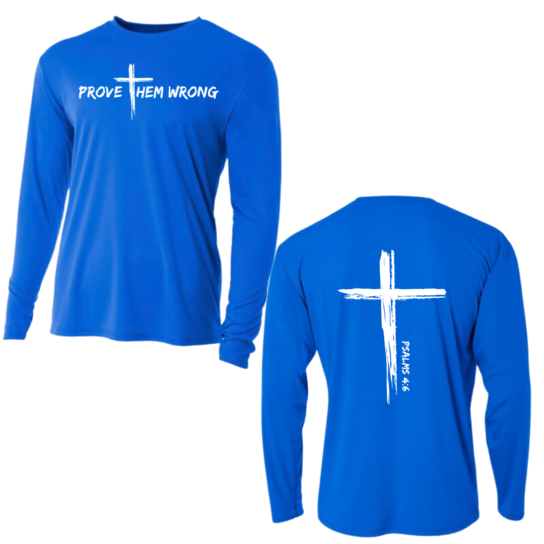 Royal Long Sleeve Tee with Cross Back