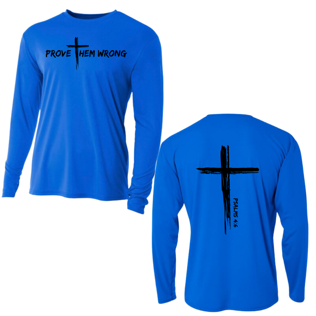 Royal Long Sleeve Tee with Cross Back