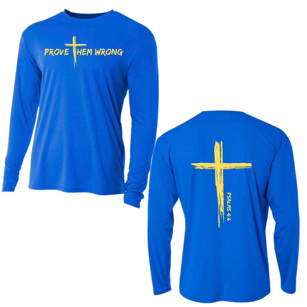 Royal Long Sleeve Tee with Cross Back