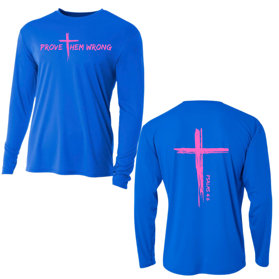 Royal Long Sleeve Tee with Cross Back