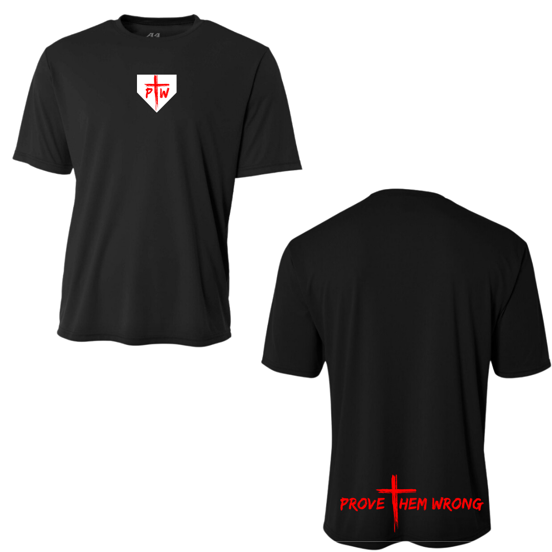 Small Home Plate Black Tee