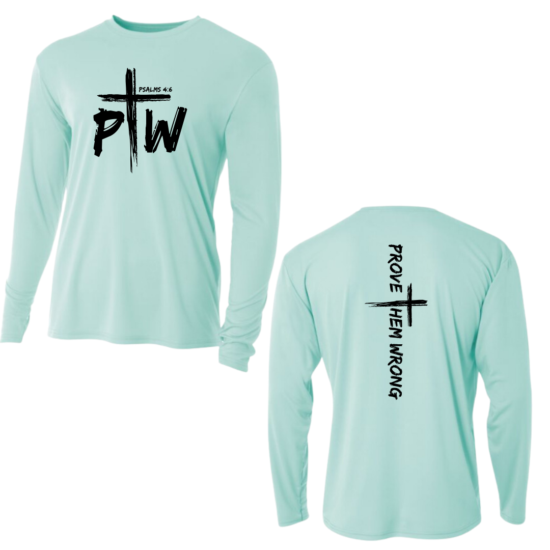 Mint Long Sleeve Tee with Prove Them Wrong Spine