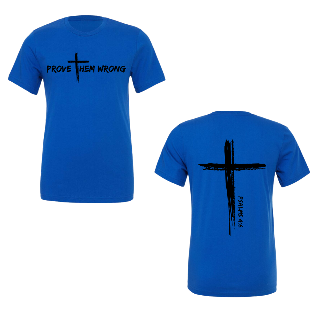 Cross Back Royal Blue Tee (Soft Cotton)