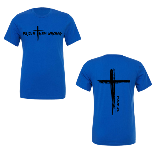 Cross Back Royal Blue Tee (Soft Cotton)