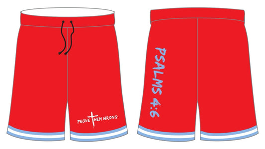 Red & Powder Blue Shorts