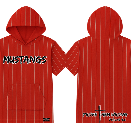 Mustangs-Red with White Pinstripes