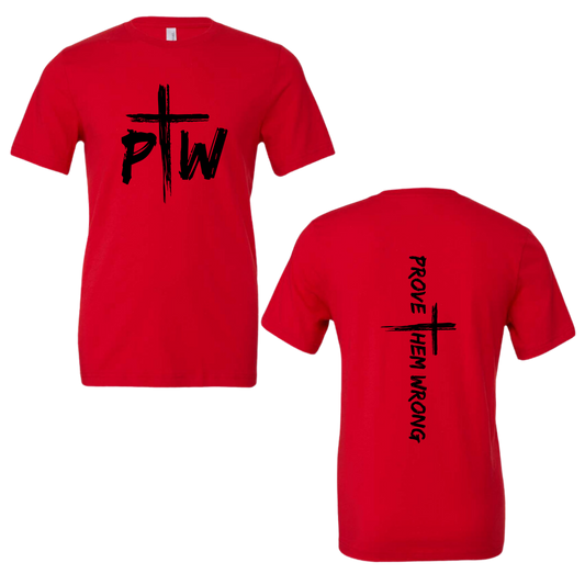 Prove Them Wrong Spine Red Tee (Soft Cotton)