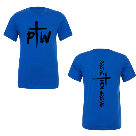 Prove Them Wrong Spine Royal Blue Tee (Soft Cotton)